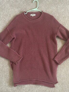 Pink Rose Knit Sweater M